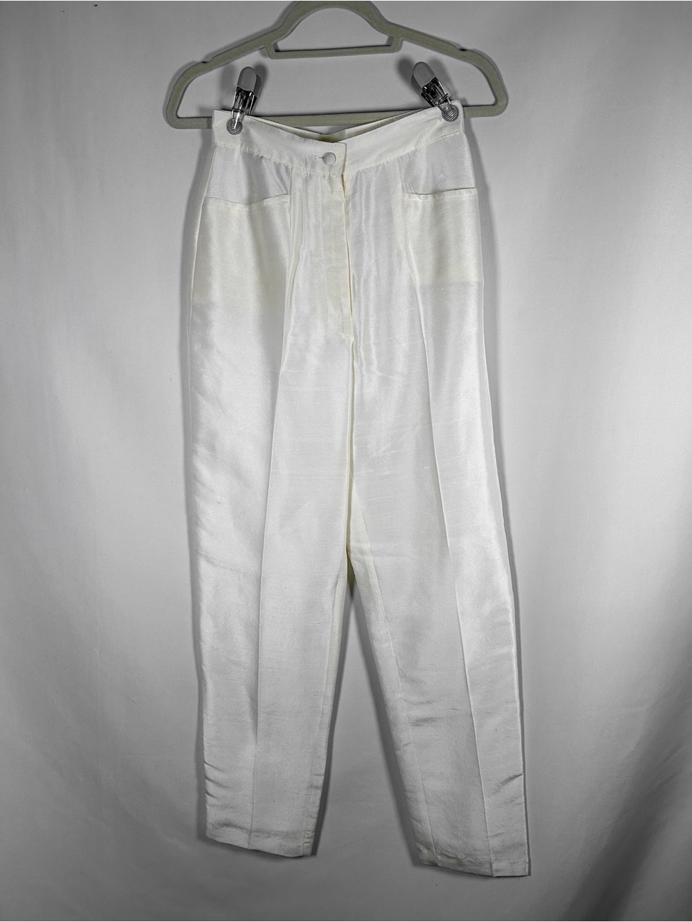 Vintage Sue Wong 100% Raw Silk High-Waisted Trousers